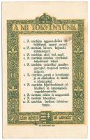 A Mi Törvényünk. Légy résen, Jó munkát! 1922. Az M. kir. állami térképészeti intézet nyomása. Kiadja a Magyar Cserkész Szövetség hivatalos lapja a "Magyar Cserkész" / Our Law. Hungarian boy scout art postcard s: Ifj. Gerritsen + "1913 Esztergomi Bencés Főgimnázium Cserkész Csapata" (EK)