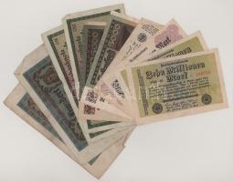 Német Birodalom 1920-1923. 10db-os bankjegytétel T:vegyes German Empire 1920-1923. 10pcs banknote lot C:mixed