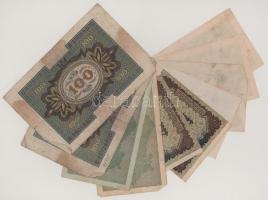 Német Birodalom 1920-1923. 10db-os bankjegytétel T:vegyes
German Empire 1920-1923. 10pcs banknote l...