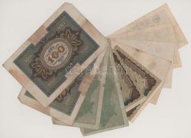 Német Birodalom 1920-1923. 10db-os bankjegytétel T:vegyes
German Empire 1920-1923. 10pcs banknote l...