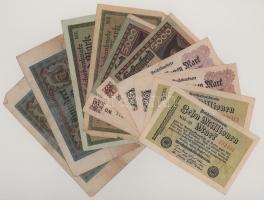 Német Birodalom 1920-1923. 10db-os bankjegytétel T:vegyes
German Empire 1920-1923. 10pcs banknote l...