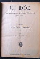 Herczegh Ferenc: Új idők Társadalmi, szépirodalmi, művészeti és társadalmi képes hetilap teljes évfolyama aranyozott kiadói félvászon kötésben két kötetben, jó állapotban (egyik gerinc elvált)