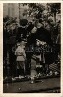 1940 Marosvásárhely, Targu Mures; bevonulás, Horthy és felesége Purgly Magdolna / entry of the Hungarian troops, Horthy and his wife + "1940 Marosvásárhely visszatért" So. Stpl (EK)