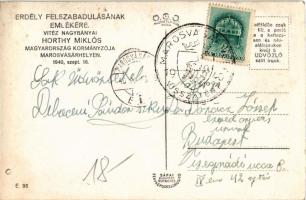 1940 Marosvásárhely, Targu Mures; bevonulás, Horthy és felesége Purgly Magdolna / entry of the Hunga...