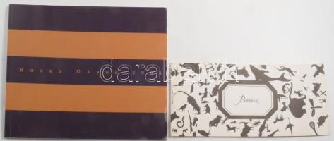 Roskó Gábor 2004. Szerk.: Izinger Katalin. Lugosi Lugo László fotóival. Székesfehérvár, 2004., Szent István Király Múzeum. Gazdag képanyaggal illusztrált. Kiadói papírkötés. + Roskó / Böröcz kiállítási meghívó. Bp., 1985, Stúdió Galéria. Kiadói papírkötés.