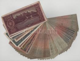 Vegyes 50db-os pengő bankjegytétel, benne: 10-20-50-100-500-1000-10.000-100.000-10.000.000-100.000.0...