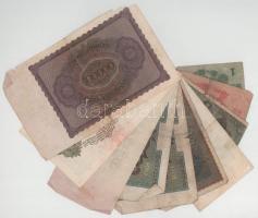 Német Birodalom 1914-1923. 10db-os bankjegytétel T:vegyes
German Empire 1914-1923. 10pcs banknote l...