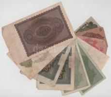 Német Birodalom 1914-1923. 10db-os bankjegytétel T:vegyes
German Empire 1914-1923. 10pcs banknote l...