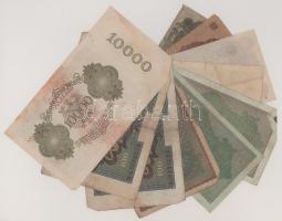 Német Birodalom 1919-1923. 10db-os bankjegytétel T:vegyes
German Empire 1919-1923. 10pcs banknote l...