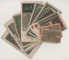 Német Birodalom 1919-1923. 10db-os bankjegytétel T:vegyes German Empire 1919-1923. 10pcs banknote lot C:mixed