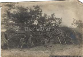 3 db I. világháborús frontfotó a Piave környéki harcokról