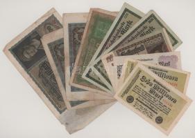 Német Birodalom 1919-1923. 10db-os bankjegytétel T:vegyes
German Empire 1919-1923. 10pcs banknote l...
