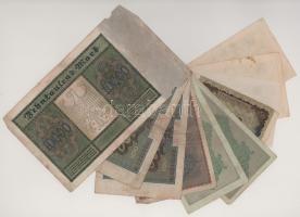 Német Birodalom 1919-1923. 10db-os bankjegytétel T:vegyes
German Empire 1919-1923. 10pcs banknote l...