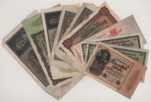 Német Birodalom 1920-1923. 10db-os bankjegytétel T:vegyes
German Empire 1920-1923. 10pcs banknote l...