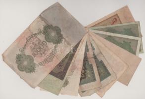 Német Birodalom 1920-1923. 10db-os bankjegytétel T:vegyes
German Empire 1920-1923. 10pcs banknote l...