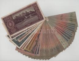 Vegyes 40db-os pengő bankjegytétel, benne: 10-20-50-100-500-1000-10.000-100.000-10.000.000-100.000.0...