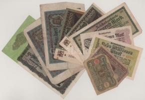 Német Birodalom 1920-1923. 10db-os bankjegytétel T:vegyes
German Empire 1920-1923. 10pcs banknote l...