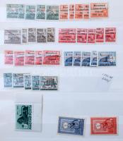 Magyar hagyaték, sorok, blokkok kevés régebbivel, jobbakkal 3 db A4 berakóban, hozzá kevés bélyegzet...