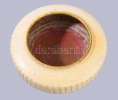 jelzett iparművész retro mázas kerámia váza, hibátlan 19 cm