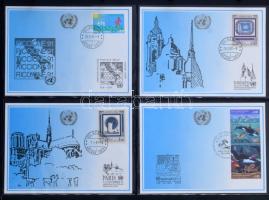 320 db külföldi CM sok festmény motívummal nagyalakú gyűrűs CM / képeslap berakóban, oldalként 4 fér...