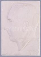 Técsy László (1892-1972) Gipsz plakett Jelzett 11x14 cm