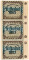Német Birodalom 1922. 5000M (3x) sorszámkövető "P * 732974 UB - P * 732976 UB" T:XF
Germa...