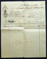 1880 Díszes Tabak Fabrik fejléces levél