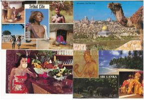 8 db MODERN egzotikus tájak és emberek képeslap, közte néhány enyhén erotikus / 8 modern postcards with exotic landscapes and indigineous people, including a few slightly erotic