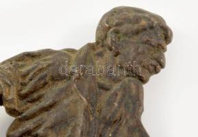 Fémöntő munkás. Öntvény. XX sz. eleje 16 cm