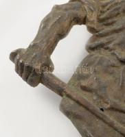Fémöntő munkás. Öntvény. XX sz. eleje 16 cm