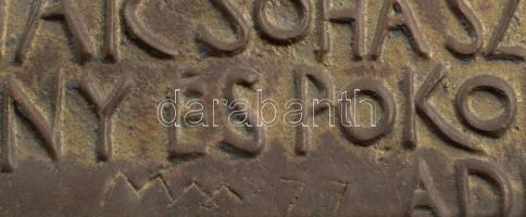 Melocco Miklós (1935 -): Ady Endre plakett (idézettel Ékes magyarnak soha szebbet, száz menny és pok...