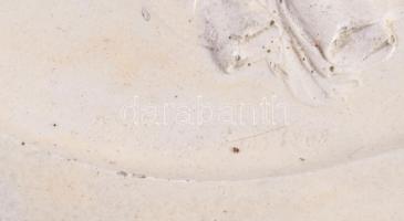 Antik gipsz fali dekorációs kép. Aranyozott, részben mázas. Sérült. 42x52 cm