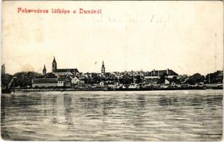 Paks, látkép a Dunáról. Rosenbaum Ignác kiadása (fl)