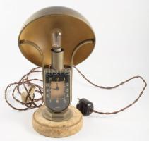 MOFÉM art deco lámpa óra. Óra rész nem működik. 28 cm