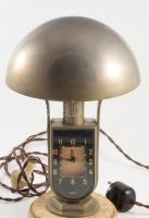 MOFÉM art deco lámpa óra. Óra rész nem működik. 28 cm