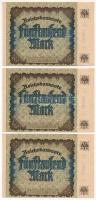 Német Birodalom 1922. 5000M (3x) közeli sorszámok T:XF
Germany 1922. 5000 Mark (3x) close serials C...