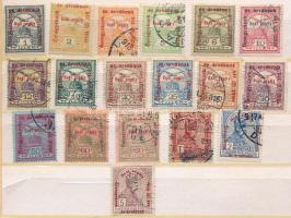 1915 Hadisegély II. hiányos sor rövid felülnyomatú 60f nélkül