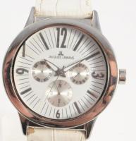 Jacques Lemans karóra, kvarc, bőr szíjjal, d: 45 mm