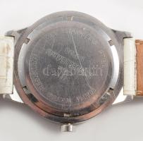 Jacques Lemans karóra, kvarc, bőr szíjjal, d: 45 mm
