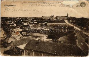 1931 Kisújszállás, látkép. Vasúti Levelezőlapárusítás 5916. (ragasztónyom / glue mark)