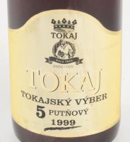 1999 Tokaji Aszú, 5 puttonyos, szlovák palackozás, bontatlan, édes, fehér, desszertbor, 11%, 0,5l