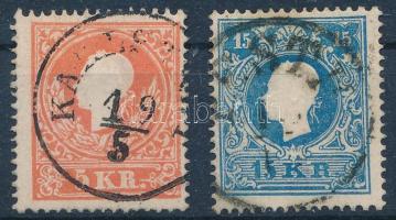 1858 5kr + 15kr II. típus