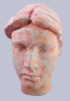 Jelzés nélkül: Női fej, Terrakotta, 25 cm