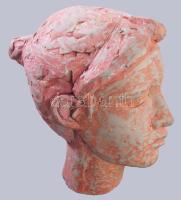 Jelzés nélkül: Női fej, Terrakotta, 25 cm