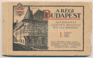 Budapest, A régi Budapest I. sorozat. Kiadja a Műemlékek Országos Bizottsága - képeslapfüzet 12 lappal, sérült borítóval