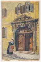 Budapest, A régi Budapest I. sorozat. Kiadja a Műemlékek Országos Bizottsága - képeslapfüzet 12 lapp...