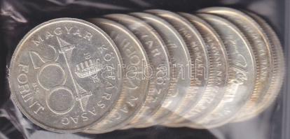 1992. 200Ft (9x) "MNB" Ag T:2,2-