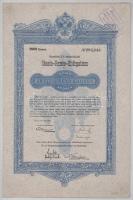 Ausztria / Bécs 1889. "3%-al kamatozó Államkötvény" 100G-ről, szelvényekkel + Bécs 1908. &...