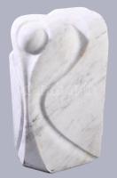 Kristóf Lajos (1958-2023): Női vonalak. Márvány, jelzett, Kis sérülésekkel. 24 cm