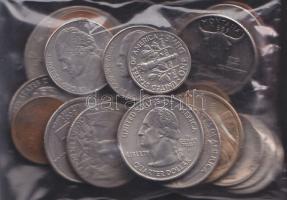21db USA dollár és cent összeállítás T:vegyes